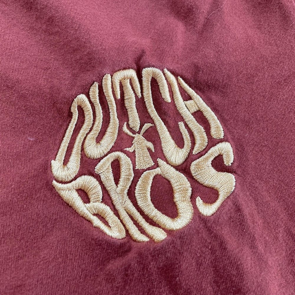 Dutch Bros burgundy tee